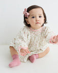 MIBONBON BUNNIES HANDSMOCKED BABY DRESS