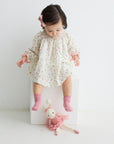 MIBONBON BUNNIES HANDSMOCKED BABY DRESS