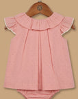 Pink Plumeti Dress with ruffles