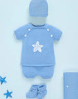 Short-sleeve baby sweater