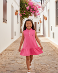 Asian Girl in Pink Polo Dress - Ibiza Streets