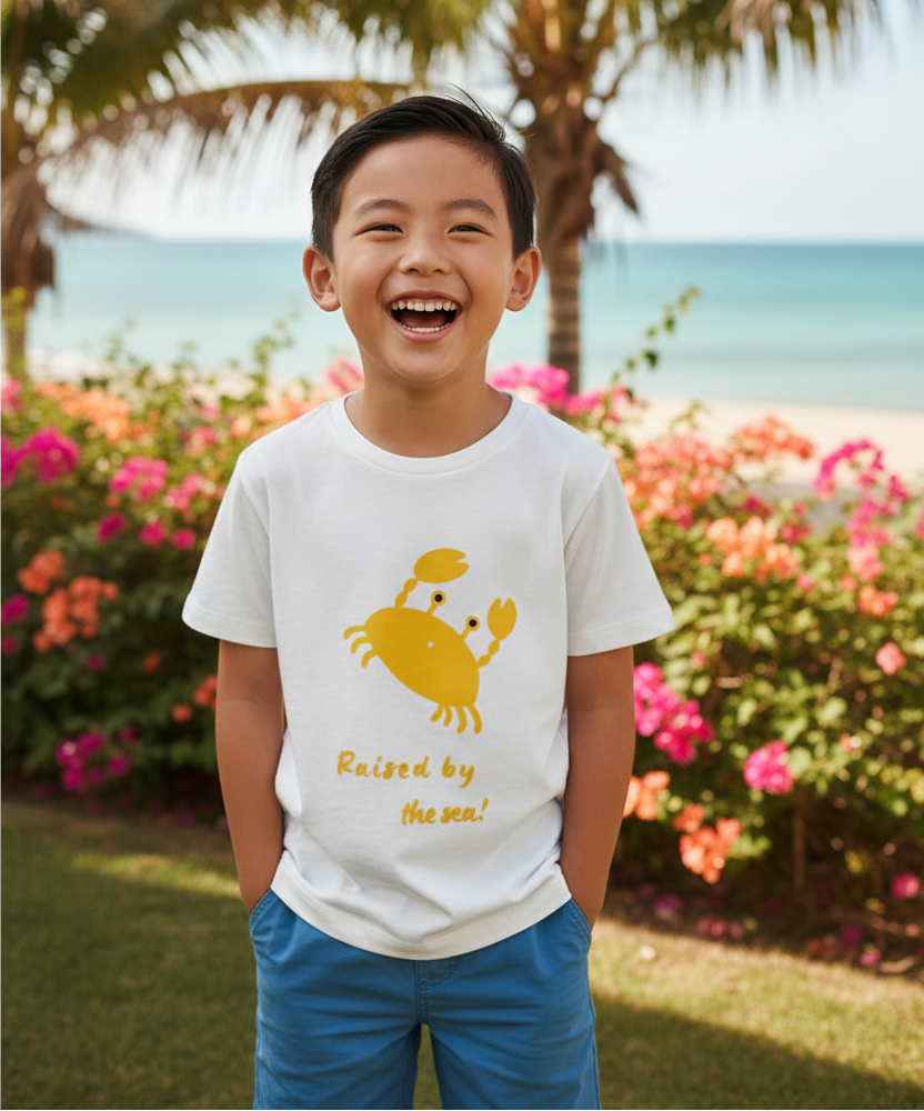 Boy in Crab Tee - Outdoor