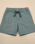 Denim Shorts – Beige Background