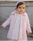 Long-sleeved dress for baby girl with a charming penguin print