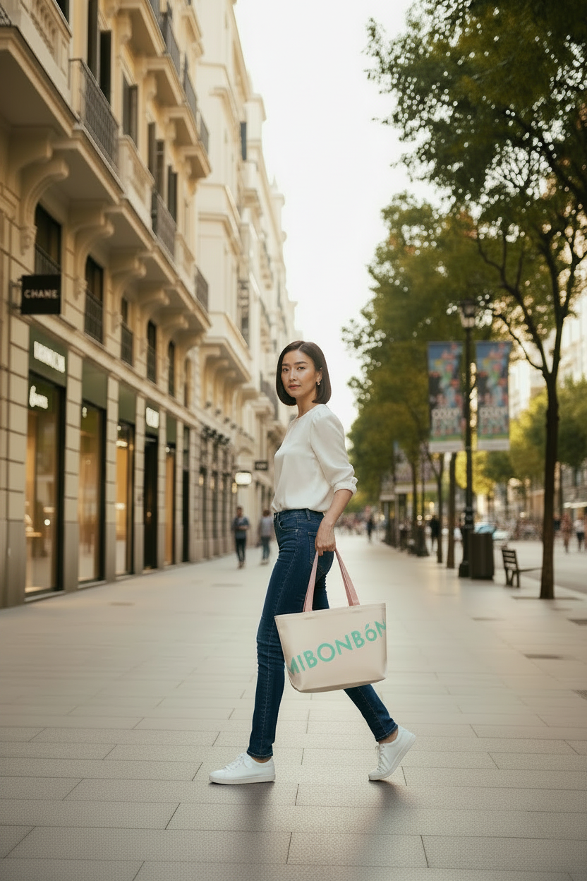 MIBONBóN Tote — White Sneakers Serrano