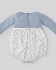 Baby Knitted Romper in blue