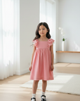 Pink Dress - Black Shoes No Socks