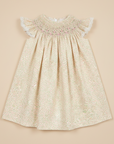 Liberty-inspired floral print in soft pastels smocked dress