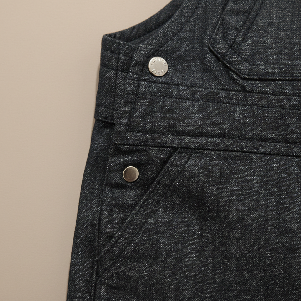 Side snap and waistband detail
