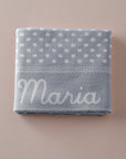 Polka Dot Print Baby Blanket in New Blue